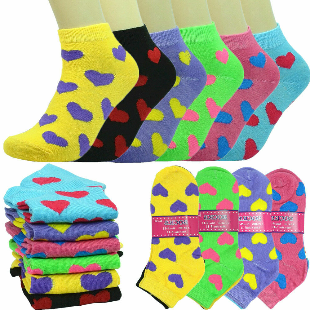 Women 6-12 Pairs Cotton Socks – Low Cut, Quarter & Ankle, Assorted , Size 9-11
