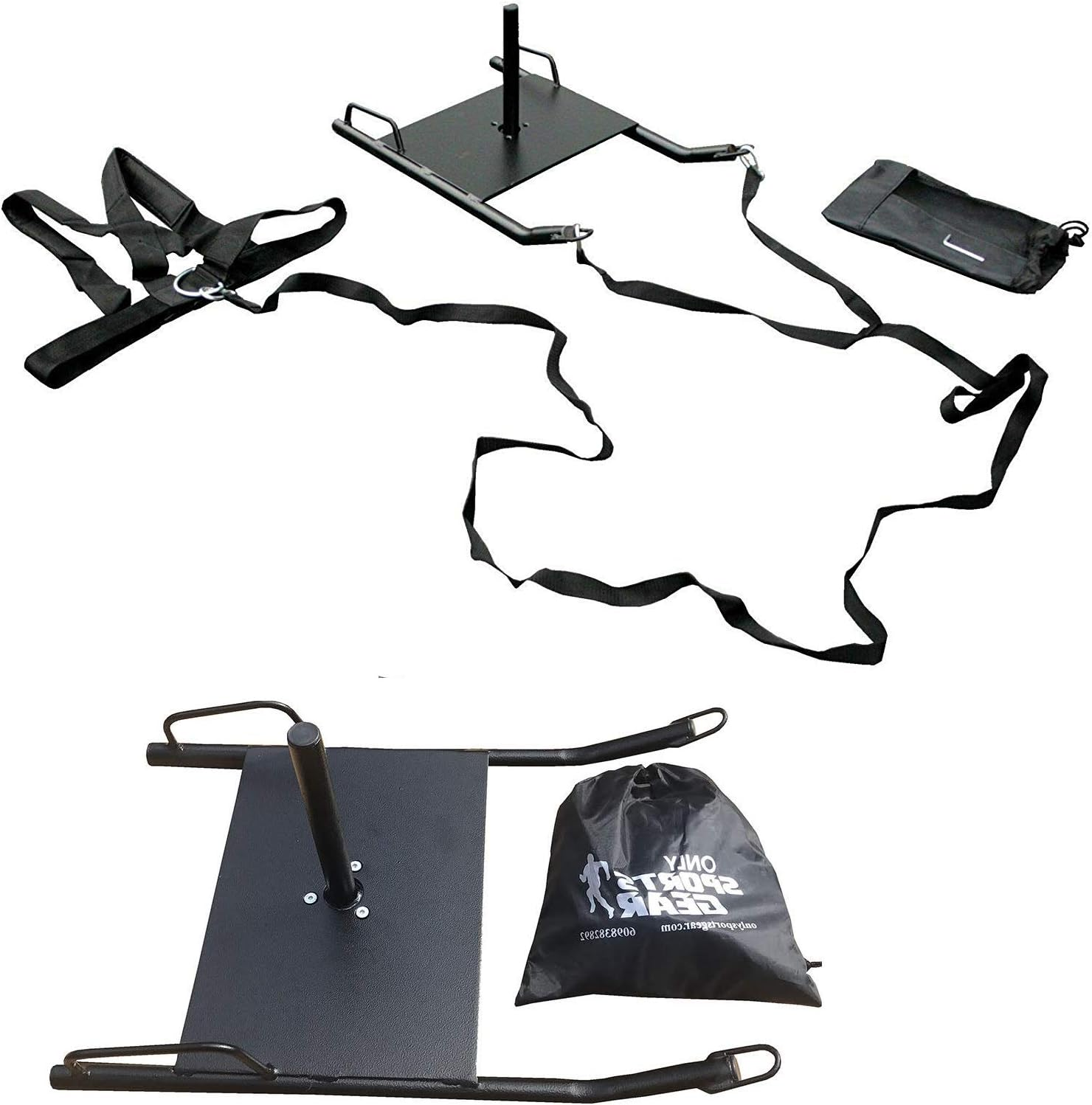 Power Speed Sled with Padded Harness – Weighted Drag Training for Running Sports