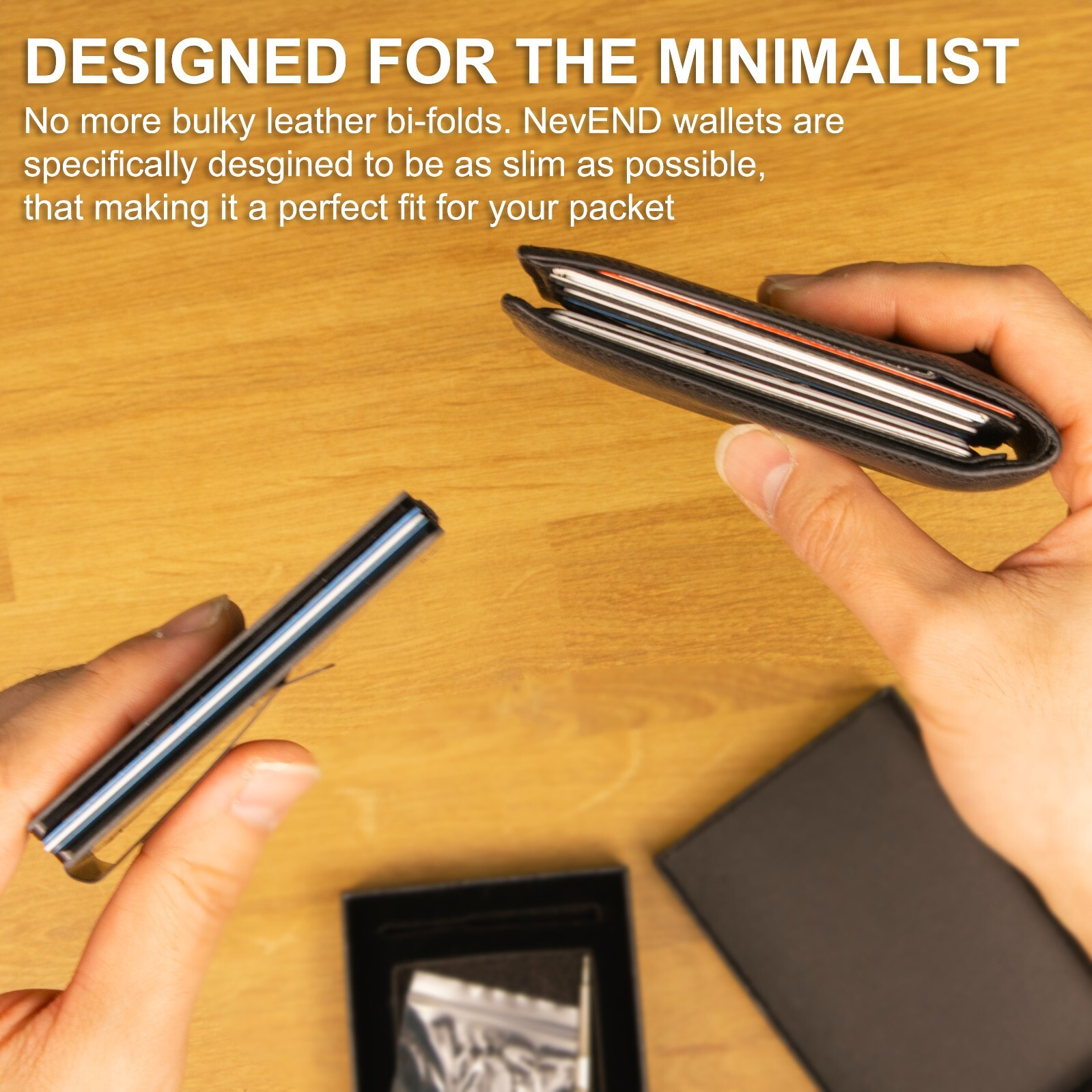 Slim RFID Blocking Money Clip Wallet – Minimalist Card & ID Holder Men & Women