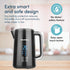 Alexa Smart Kettle, 1.7L - Smart Home Voice Control - Temperature Control with Cool Touch, LED Display & Keep Warm Function - 3000w Energy Efficient & BPA Free - Black