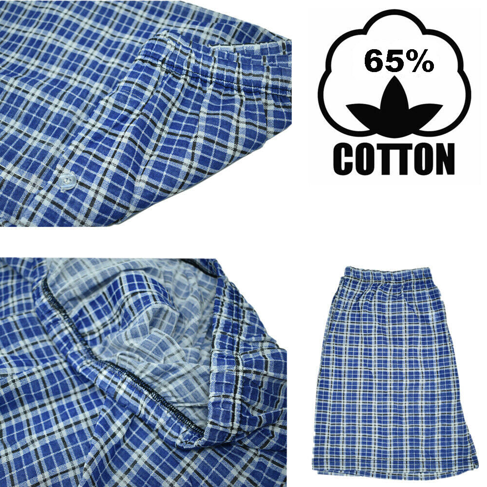 Men’s Boxer Briefs Cotton Underwear – 3 to 12 Pack Plaid Trunks, Sizes M–2XL